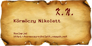 Körmöczy Nikolett névjegykártya